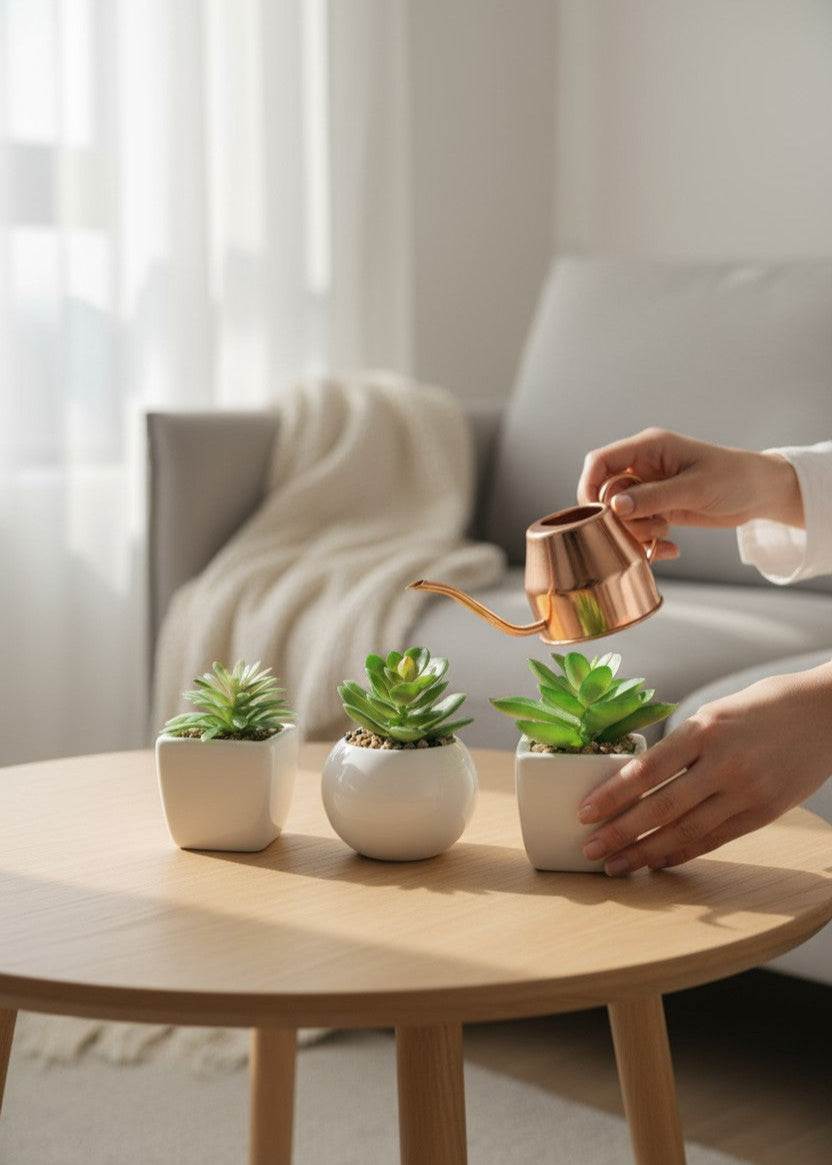 Mini Artificial Succulent Plants – Set of 3