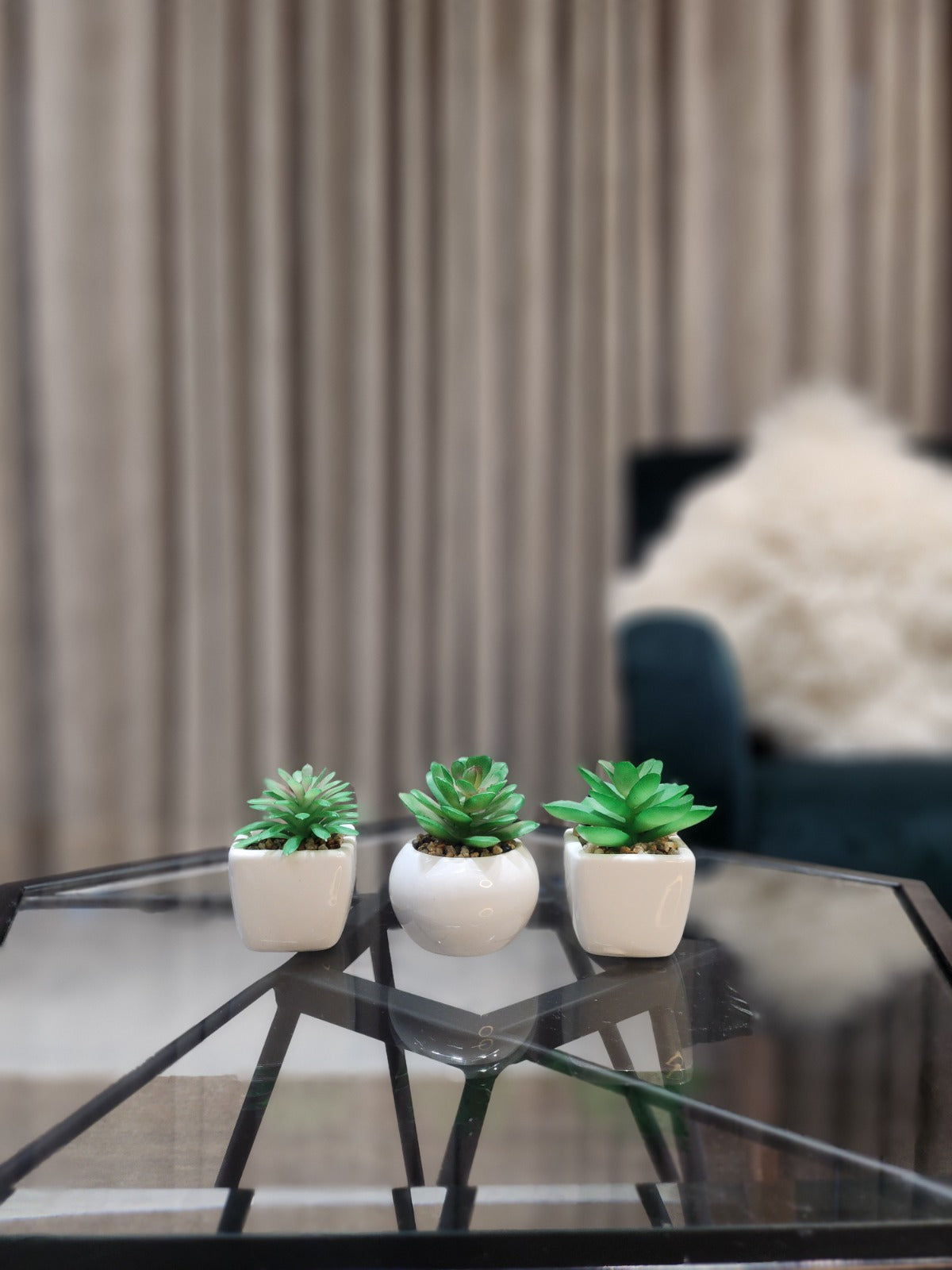 Mini Artificial Succulent Plants – Set of 3