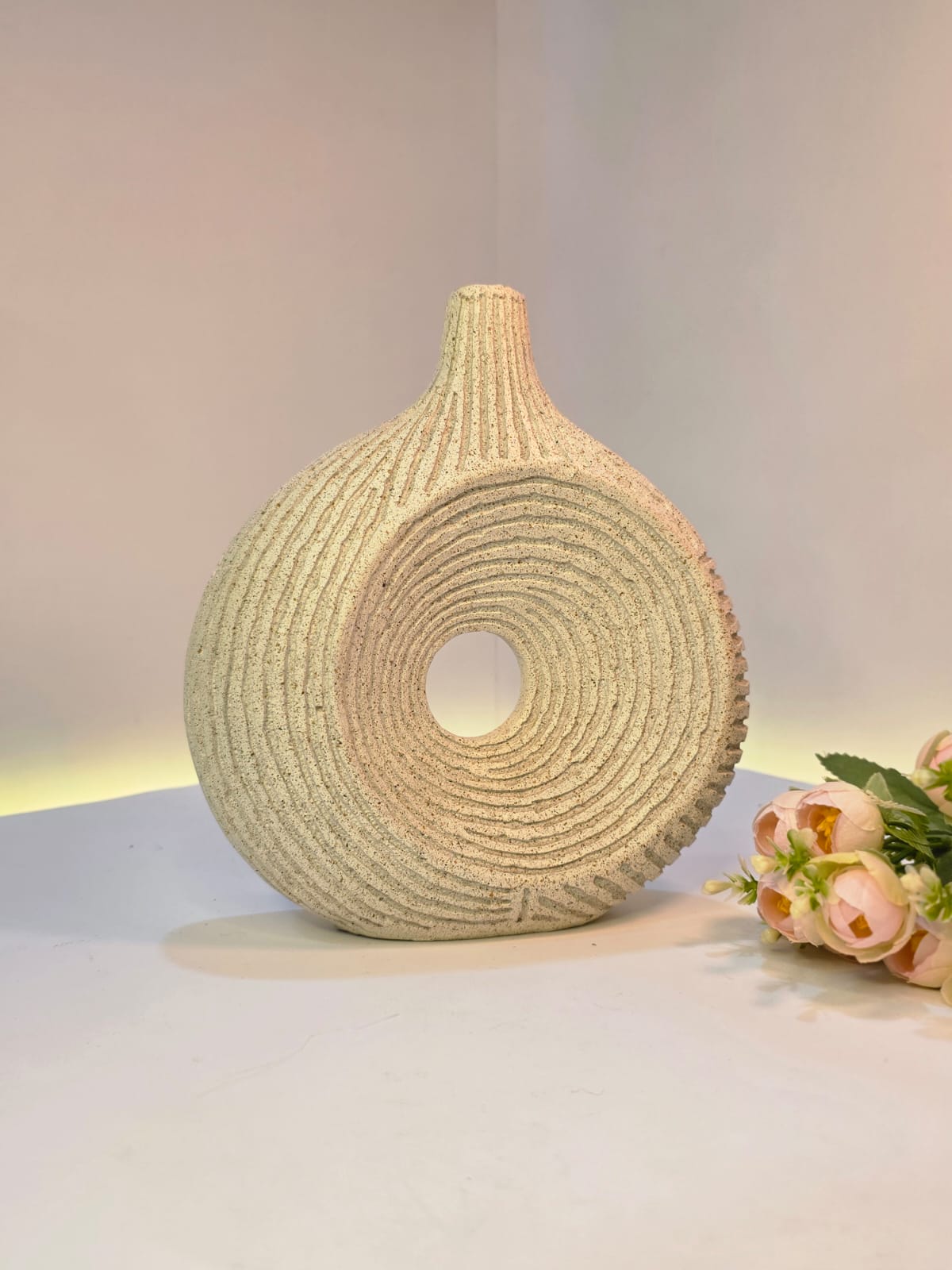 Ripple Texture Ceramic Bud Vase Set