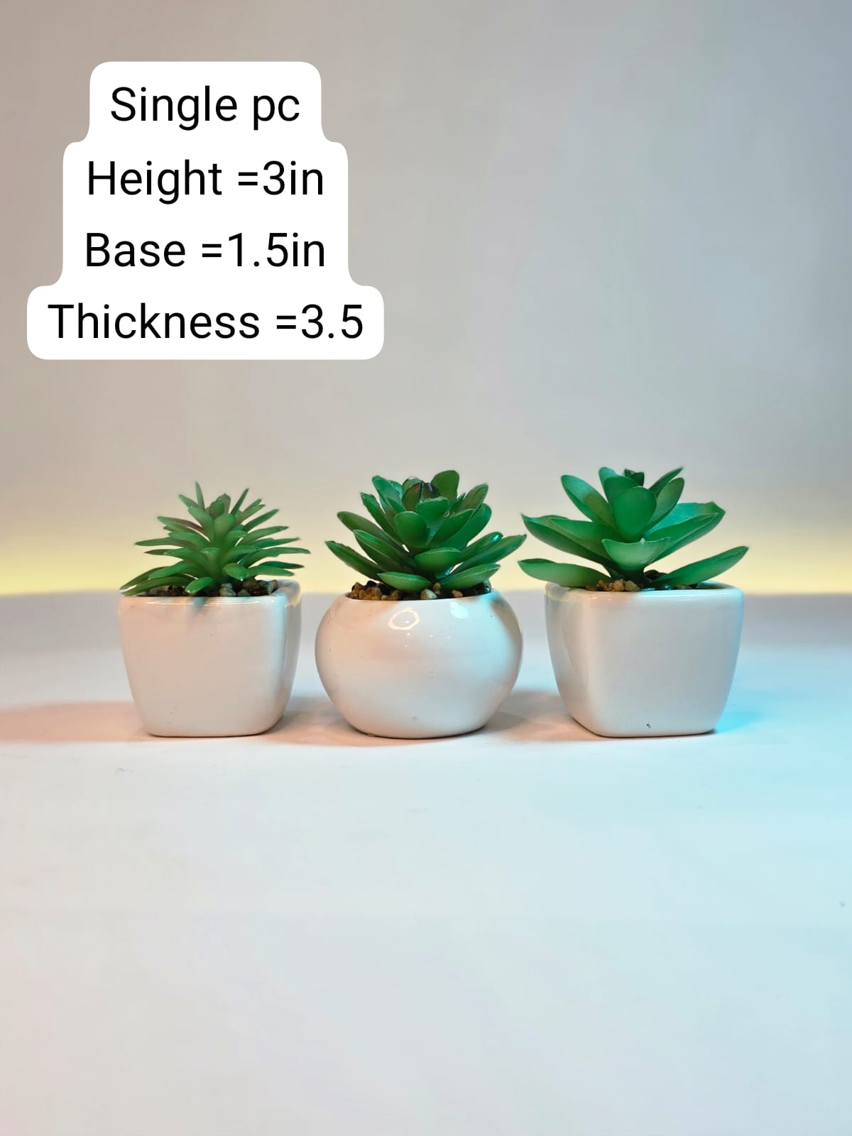 Mini Artificial Succulent Plants – Set of 3
