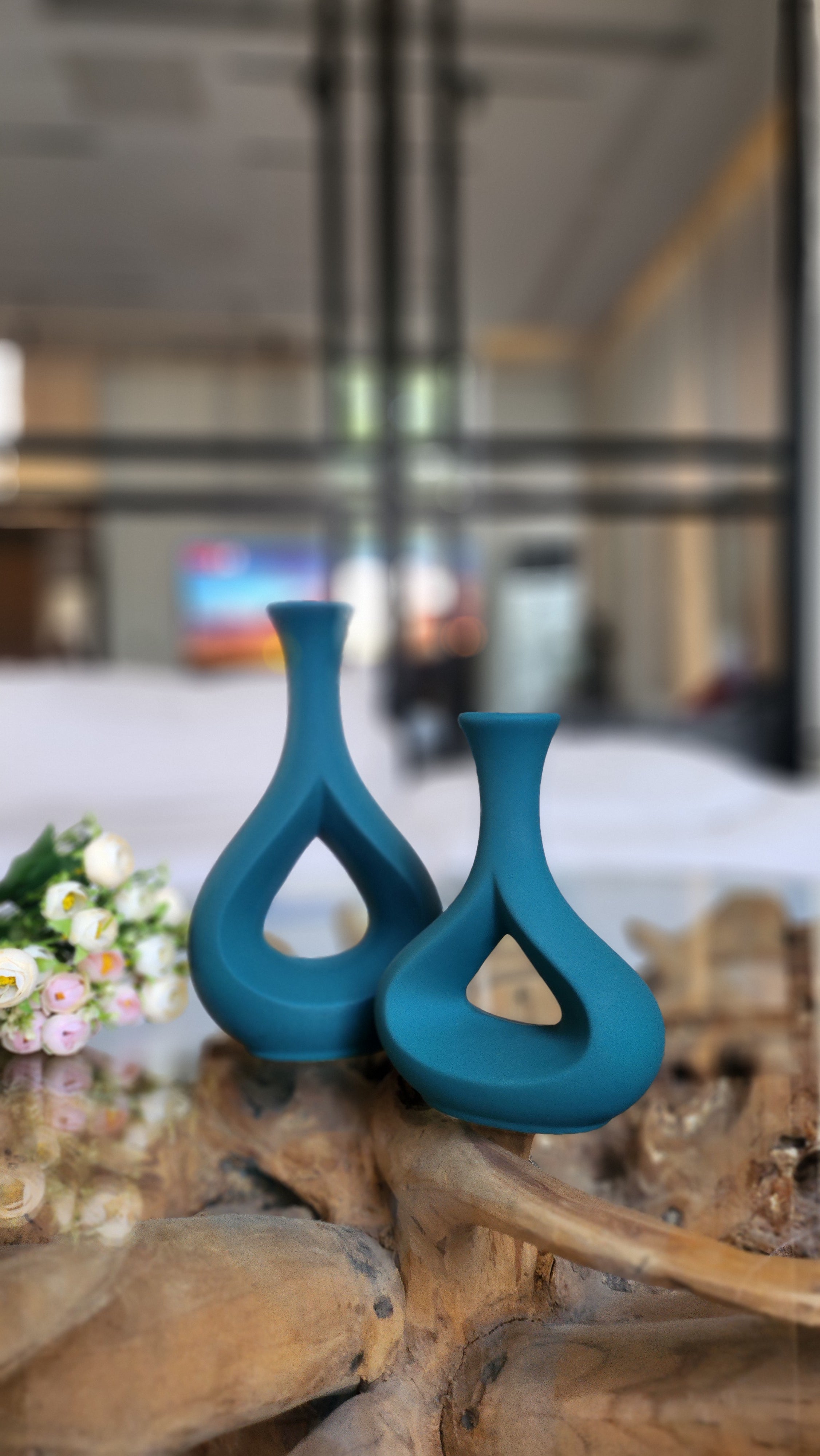 Teardrop Matte Vase Set– Deep Emerald