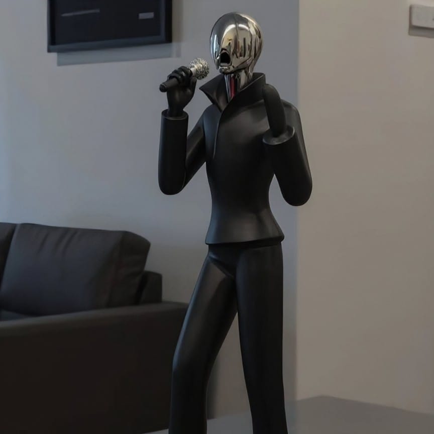 Sculpture Modern Singer Figurine